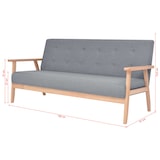 thumbnail of Helloshop26 - 3-Sitzer-Schlafsofa ausziehbares Gästebett Wohnzimmer-Tagesbett klappbar für den Innenbereich hellgrauer Stoff 02_0019495
