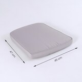 thumbnail of Pack 6 cojines para sillas de jardín, Forma curva, color piedra, Tamaño 45x47x5 cm, Repelente al agua, Desenfundable