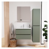 thumbnail of Ensemble meuble simple vasque SORRENTO 60 cm + robinet + miroir + Colonne