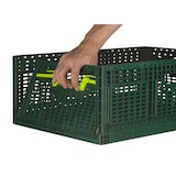 thumbnail of 8 x Stabile Klappbox aus Kunststoff + 1 x Transportroller mit vier Lenkrollen in grün