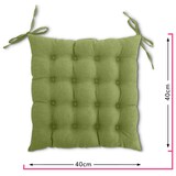 thumbnail of 4er Set Sitzkissen Stuhlkissen 40x40 OEKO-TEX  - grün grasgrün Sitzauflage Bank Polster Sitzpolster mit Bändern / Schleife, Indoor / Outdoor