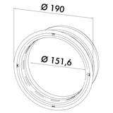 thumbnail of Naber P-Turbo 150 Mauerkasten inkl. THERMOBOX, weiß, Edelstahl 4051064 Rund 150 mm