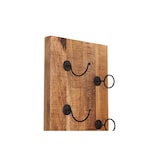 thumbnail of SIT Möbel Wand-Weinregal | für 4 Flaschen | Mangoholz natur antik | Metallhaken antikschwarz | B 33 x T 4 x H 80 cm | 01931-04 | Serie RUSTIC