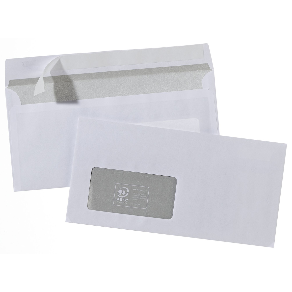aro Enveloppen, DIN lang, met venster, zelfklevend, wit, 1000 stuks