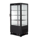 thumbnail of GastroHero Kühlvitrine ECO – 78 Liter, schwarz, mit LED-Beleuchtung und 3 höhenverstellbaren Rosten, energiesparend, ideal für Gastronomie & Verkauf