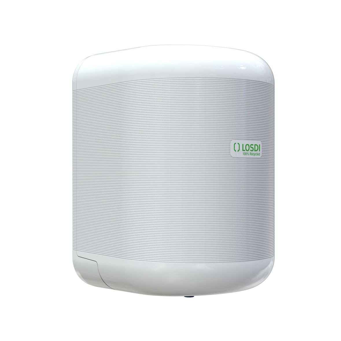 Dispensador de papel mecha ECO-LUXE fabricado en plástico 100% reciclado Blanco marca LOSDI