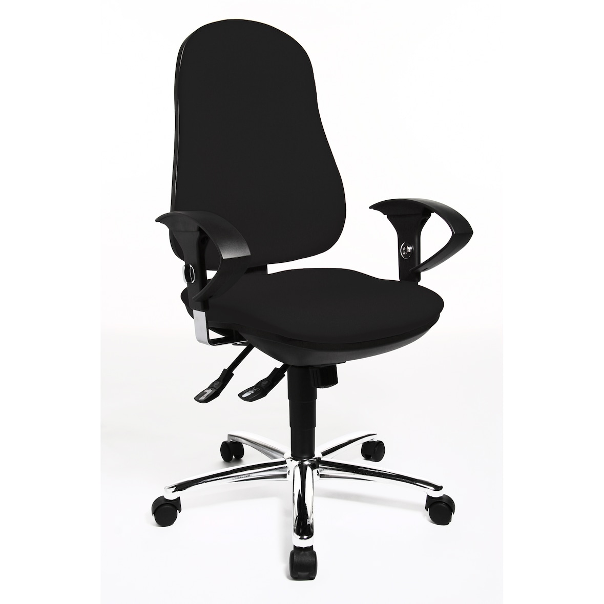 Topstar Bürodrehstuhl Support SY inklusive höhenverstellbarer Armlehnen chrom/schwarz