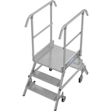 thumbnail of STABILO PodestLeiter fahrbar, beidseitig begehbar , Stufen 2 x 3, Arbeitshöhe 2,75 m