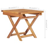 thumbnail of vidaXL Ligbedden 2 st. met tafel en kussens massief teakhout
