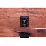 thumbnail of Himmelbett 180 x 200 cm Akazienholzbett stone inkl. Eisenhimmel und Vorhang ROMY