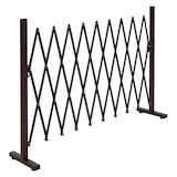 thumbnail of Alu Absperrgitter HWC-K56, Scherengitter Schutzgitter Zaun, ausziehbar schwenkbar Stahl 103x36-265x31cm, braun