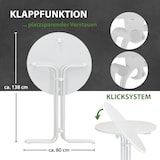 thumbnail of Stehtisch klappbar Ø 70 cm Höhe 110 cm Stahl Gastrotisch Partytisch Bistrotisch Gartentisch in Weiß