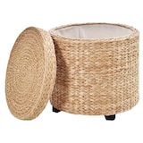 thumbnail of HOMCOM Pouf Contenitore Tondo Tavolino da Salotto con Rivestimento