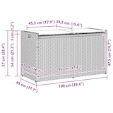 thumbnail of vidaXL Outdoor-Sitzbank mit Stauraum und Kissen Grau 100 cm