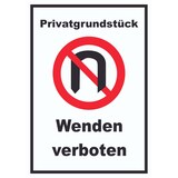 thumbnail of Privatgrundstück Wenden verboten Schild A4 (210x297mm)