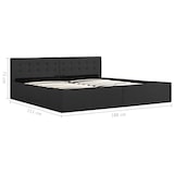 thumbnail of vidaXL Stauraumbett Hydraulisch Dunkelgrau Stoff 180×200 cm