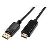 thumbnail of Kabel Displayport zu HDMI schwarz 4K 60Hz 1m HighSpeed DP zu HDMI