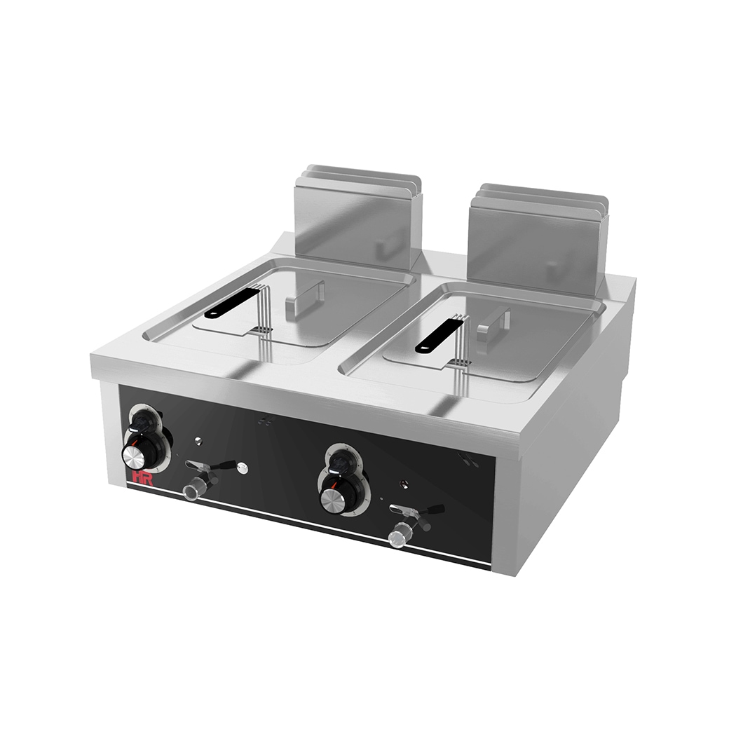 Freidora Industrial Gas Sobremesa 12+12L FDG12L12L750S de HR Fainca