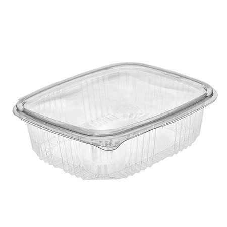 Envase plástico con tapa pet 2.000cc (1 paquete de 100 unidades)