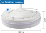 thumbnail of Ventilador de techo aspas retráctiles blanco 107cm luz LED 60w (5600lm) regulable