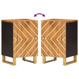thumbnail of vidaXL Badschrank Braun und Schwarz 38x33,5x58 cm Massivholz Mango