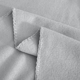 thumbnail of 2er Set Eco Fleecedecken aus 100% recyceltem Material + OEKO-TEX geprüft 130x160 ca. 400 g - hellgrau mit Anti-Pilling und Kettelrand