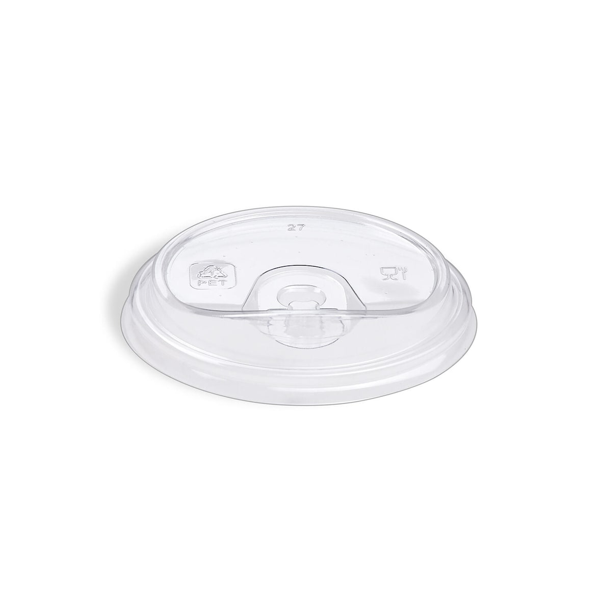 500x Deckel mit Trinköffnung für Becher mit Ø90mm klar