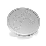 thumbnail of CombiCraft Kunststoff Wertmarken in Grau 29mm Durchmesser mit Bier- und Weinglas Relief - 250 Stück Verpackung