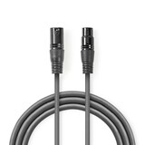 thumbnail of Câble Numérique Dmx 110 Ohms  Xlr Mâle à 3 Broches - Xlr Femelle à 3 Broches  15 M  Gris Usage Non Intensif Nedis