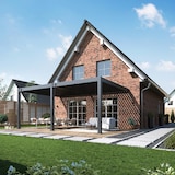 thumbnail of Weide Deluxe Plus | Wand Pergola | Voll Aluminium | 4 x 6 M | Lamellendach anthrazit