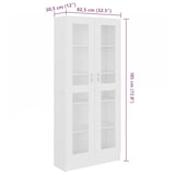 thumbnail of vidaXL Vitrinenschrank Weiß 82,5x30,5x185 cm Holzwerkstoff