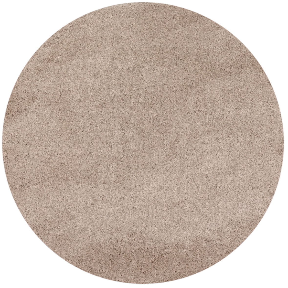 CarpetSale24 Teppich Wohnzimmer Einfarbig Beige 200 cm Rund - Waschbar Rutschfest Kurzflor Extra Weich für Wohnzimmer Schlafzimmer Jugendzimmer