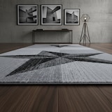 thumbnail of Teppich Waschbar Sterne Modern Strapazierfähig Esszimmer Flur Läufer Grau 80x300 cm OEKO-TEX Schadstoffgeprüft – INN von Kadima Design