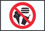 thumbnail of Essen und Trinken verboten Symbol Schild A5 Rückseite selbstklebend