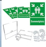 thumbnail of Dreifke® Würfelset Kombischild Sammelplatz, 400x600mm, inkl. Pfosten/Befestigung