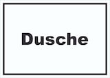 thumbnail of Dusche Schild mit Text Hygiene waschen waagerecht A3 Rückseite selbstklebend