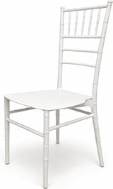 thumbnail of Silla Tiffany Basic blanca de polipropileno apilable para eventos