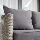 thumbnail of HOME DELUXE - Polyrattan Sitzgruppe BAHIA- inkl. Hocker, Tisch mit Glasplatte und Sitzpolster I Loungemöbel, Outdoor Sofa, Garten- & Balkonmöbel