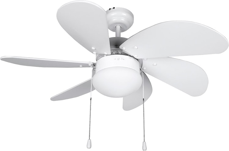 Orbegozo ventilador de techo con luz CP 15076 B, 3 velocidadess, 6 aspas, silencioso, 80 cm de diámetro, 37 cm de altura, 50 W