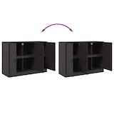 thumbnail of vidaXL Dressoir 99x39x73 cm staal zwart