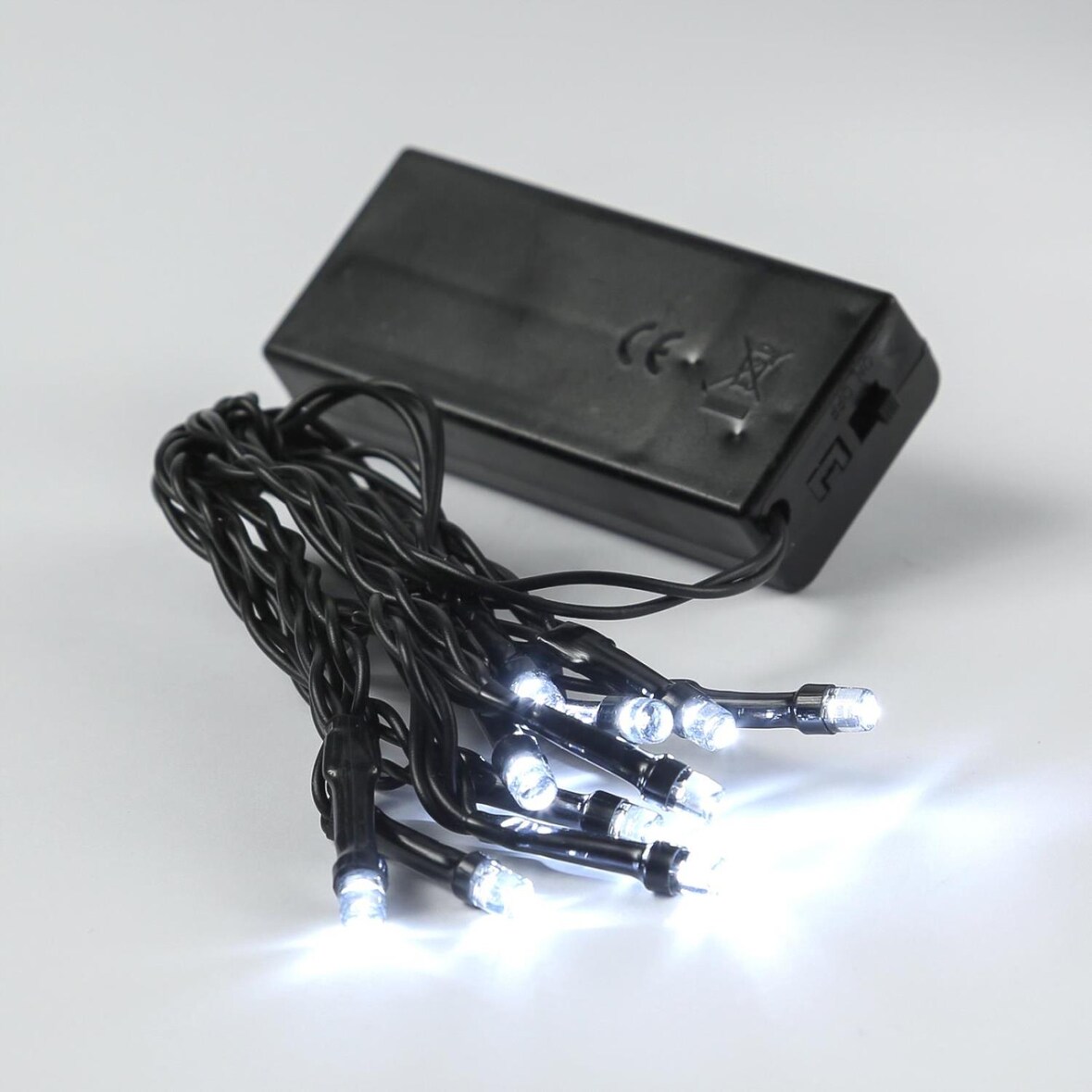 LED Lichterkette 10 kaltweiße LED Batterie 1,5m für Innen 3er Set