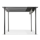 thumbnail of Pergola 4x3 m lichtgrau mit Faltdach, Aluminiumgestell