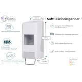 thumbnail of SET: Softflaschenspender 2.000 ml + 2x 2L-Vakuumflaschen Handreinigungspaste viskose, Titan Basis pH-neutral