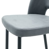 thumbnail of METRO PROFESSIONAL Silla de restaurante tapizada Salto, set de 2, acero/poliéster, gris/negro