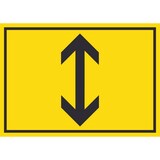 thumbnail of Richtungspfeil hoch runter Schild waagerecht schwarz gelb Pfeil A0 (841x1189mm)