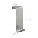 thumbnail of Relaxdays Türhaken Edelstahl 4er Set, zum Einhängen, rostbeständig, S-Haken, Türkleiderhaken, für 2 cm Türfalz, silber