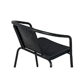 thumbnail of aro Fauteuil de terrasse empilable, acier/plastique, aspect rotin, gris foncé