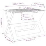 thumbnail of vidaXL Buiten Grill Zwart 46 x 30 x 31 cm Staal