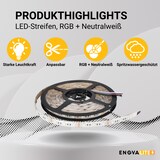 thumbnail of ENOVALITE LED-Streifen ELED700110 3 W/m 4000 K einstellbar in bunt und neutralweiß (RGB + W) IP54