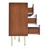 thumbnail of Merax Rattan Schubladenkommode mit 6 Schubladen Sideboard Highboard B120 x T40 x H90 cm Braun